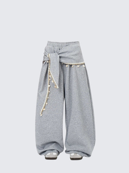 Vintage Lace Layered Sweatpants