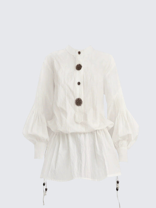 Drawstring Vintage Tencel Shirt