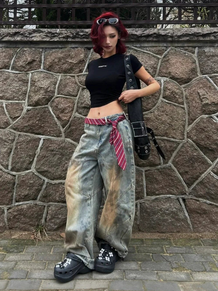 American Black Fitted Short Sleeve Tee Summer Stretch Cotton 40s Tight Crop Top