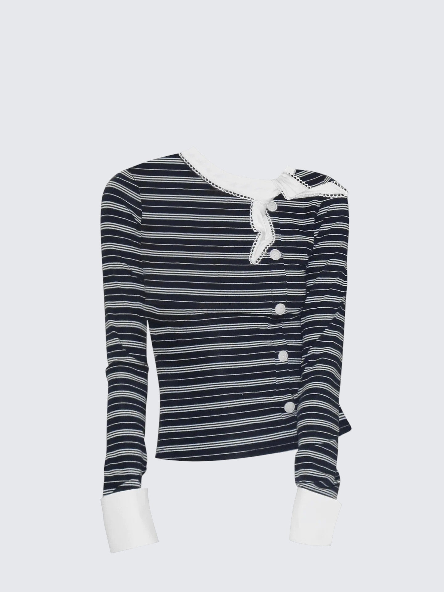 American Retro Striped Bow T-shirt