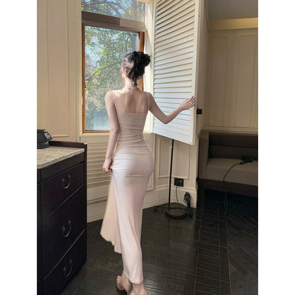 French Knitted Stretch Mermaid Gown Dress