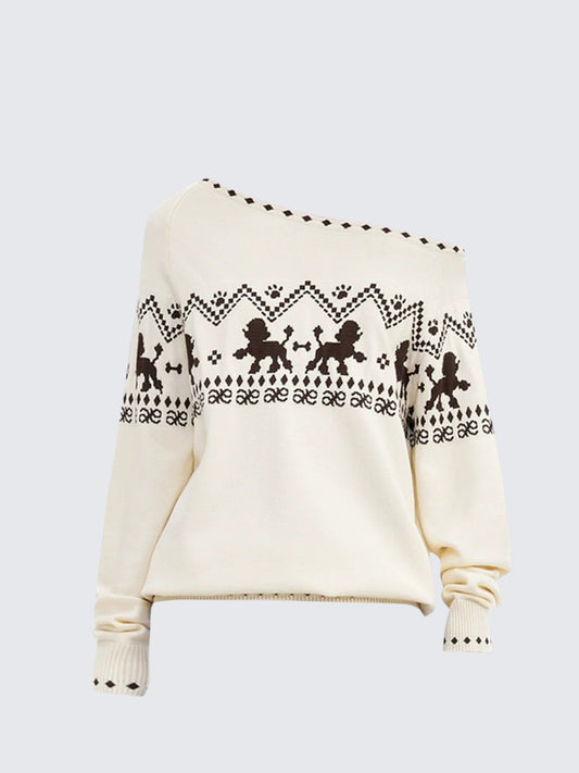 Fair Isle Asymmetrical Knit
