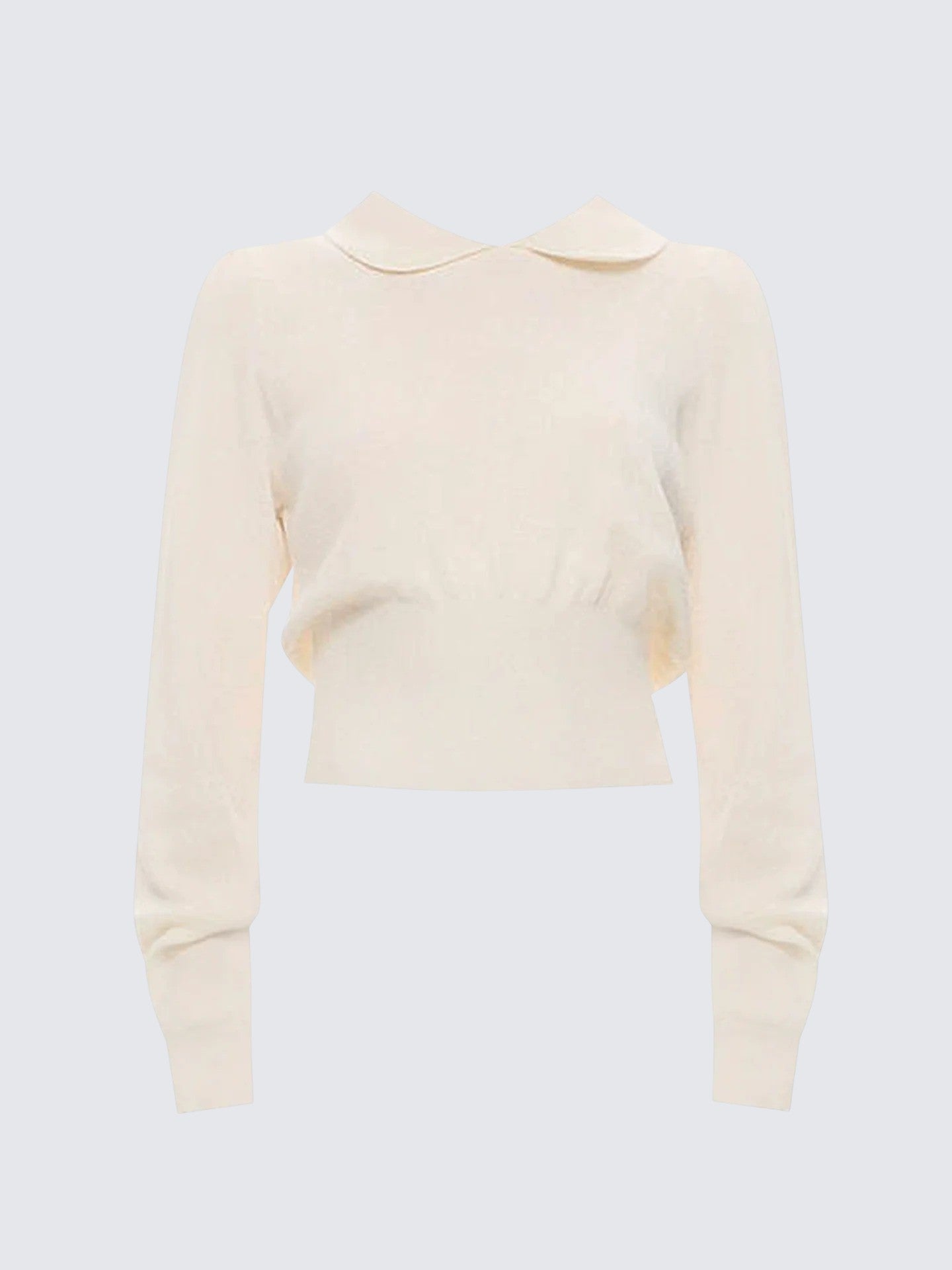 Beige Doll Collar Knit Women