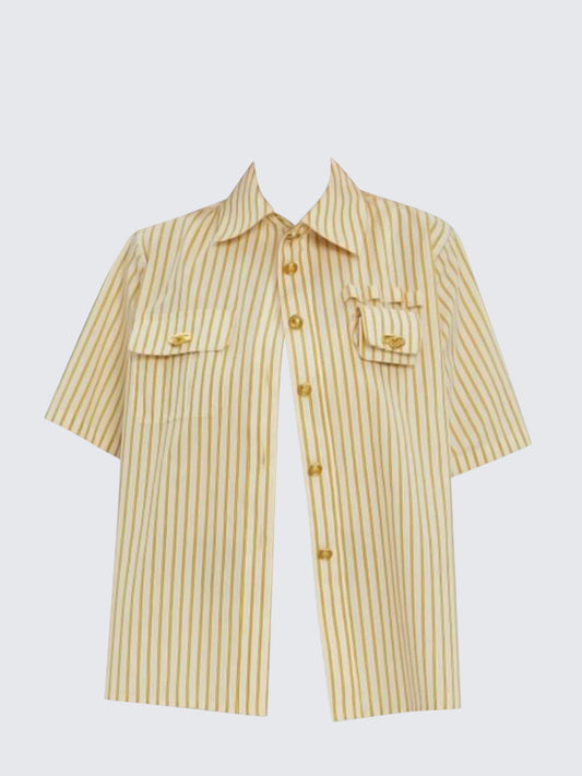 Vintage Yellow Striped Shirt