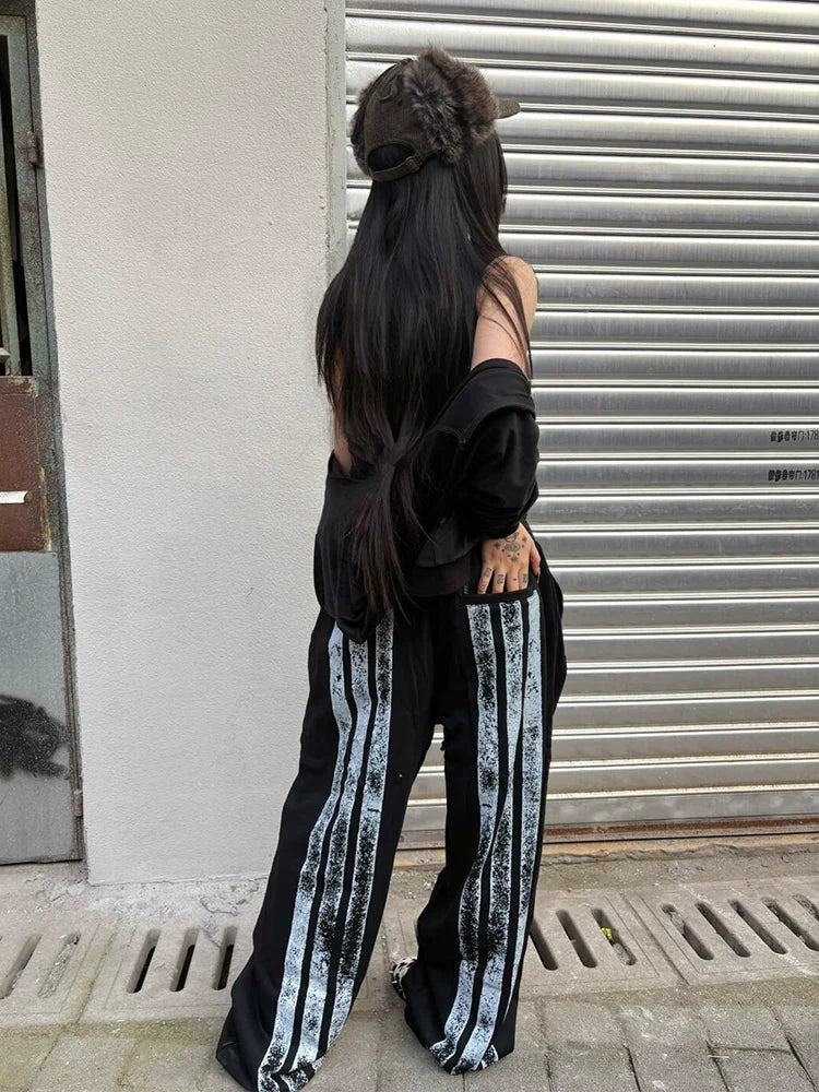 American Black Baggy Sweatpants Heavyweight Relaxed Fit Pants