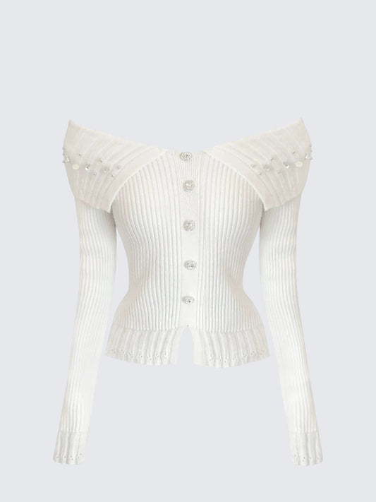 Sexy Off Shoulder Knit Top