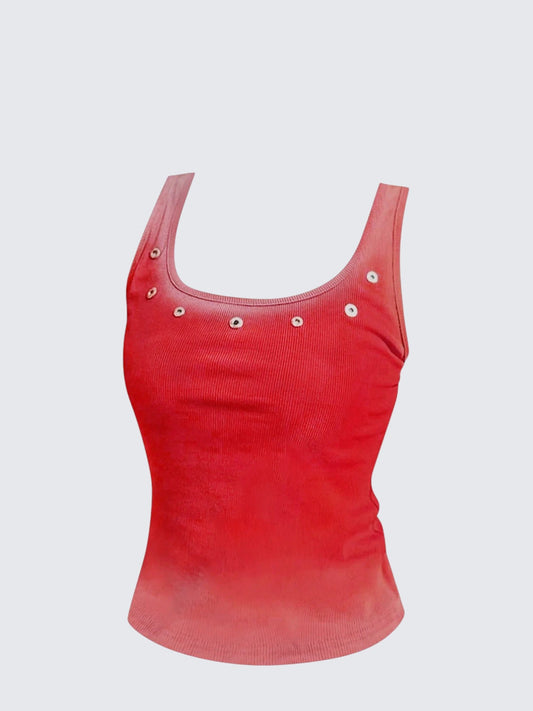 American Edgy Ombre Waist Tank Top