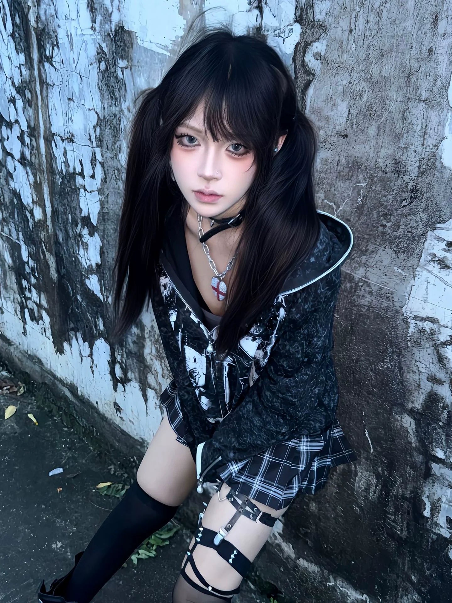 Punk Distressed Hoodie