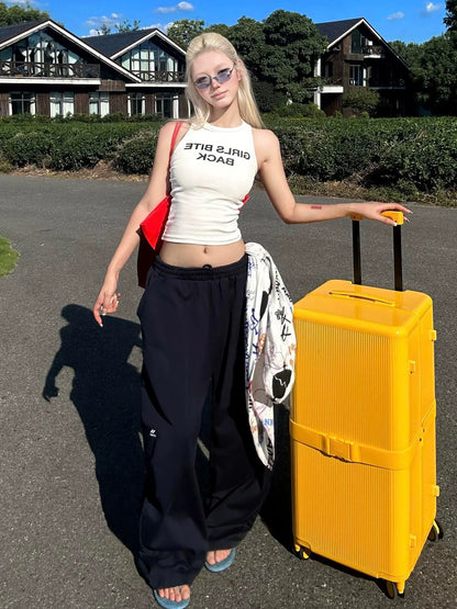 American Retro Baggy Sweatpants Autumn Casual Wide-Leg Lazy Fit Blade Pants