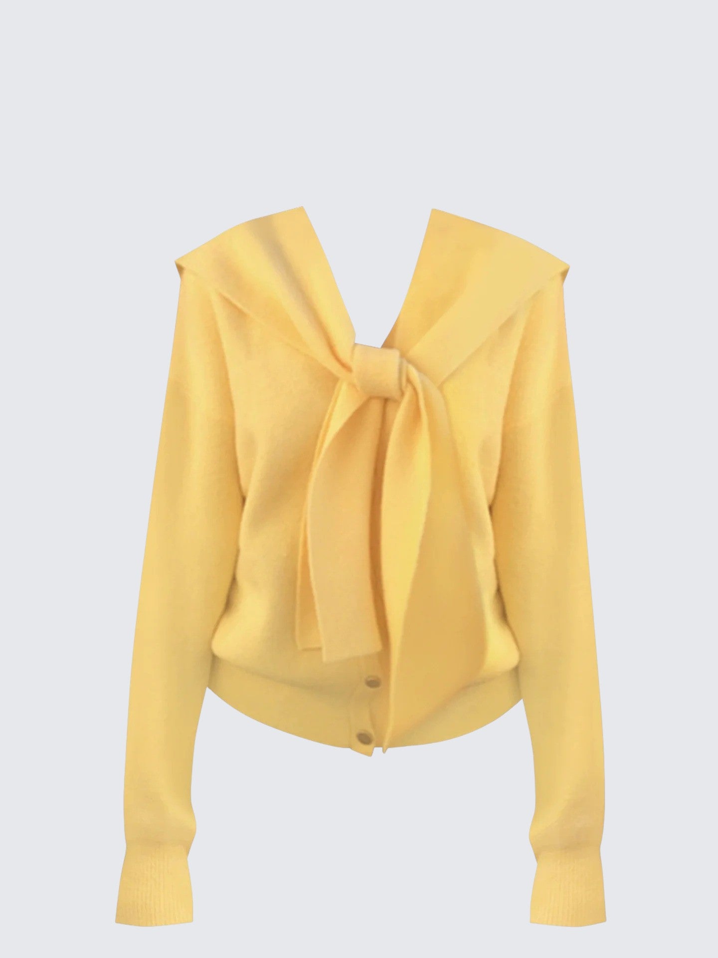 Yellow Soft Knit Cardigan Set