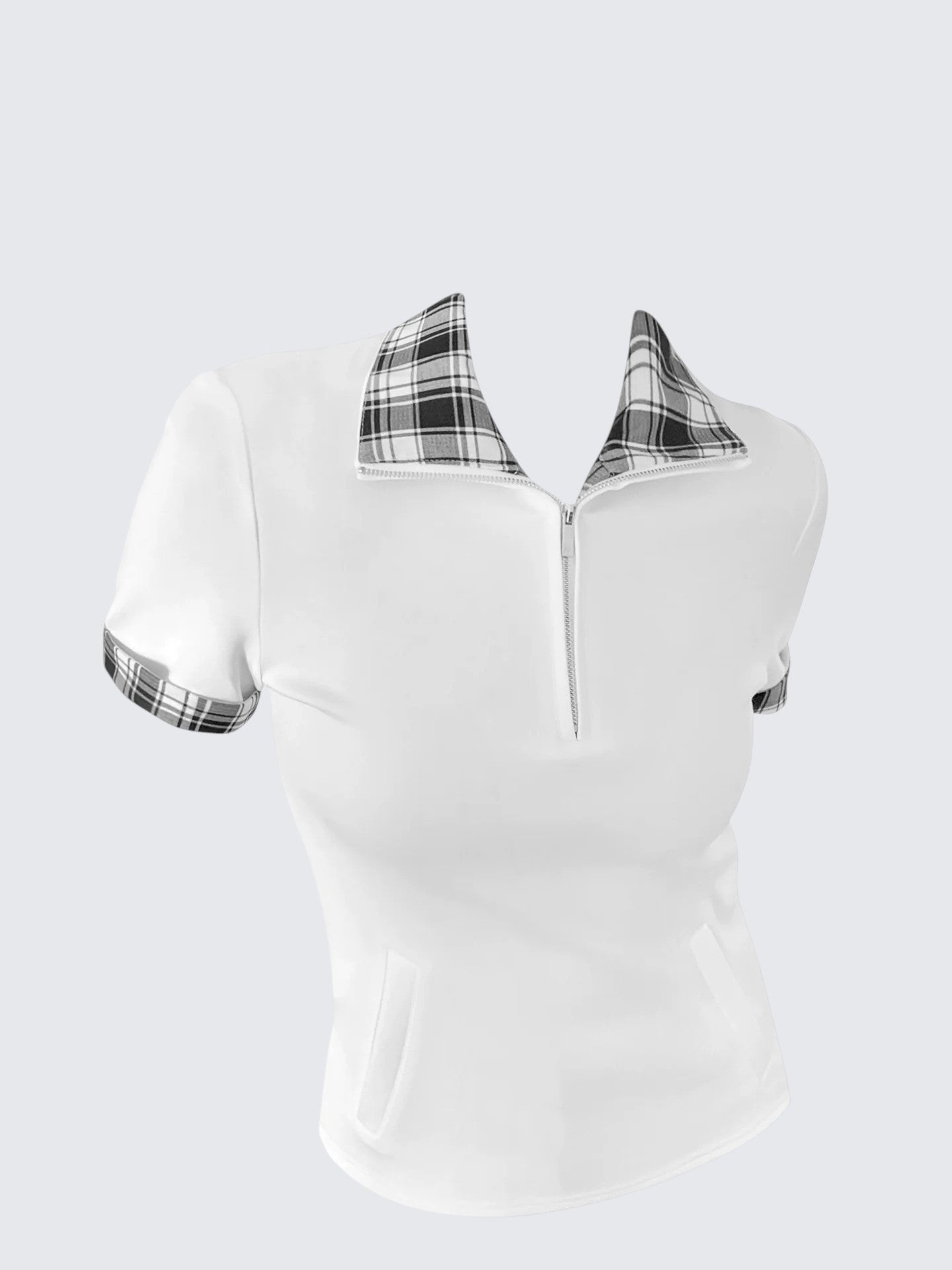 American Check Polo Fake Layer T-Shirt