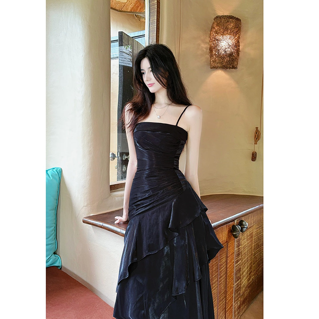 High-End Halter Mermaid Gown Dress for Adult Ceremonies