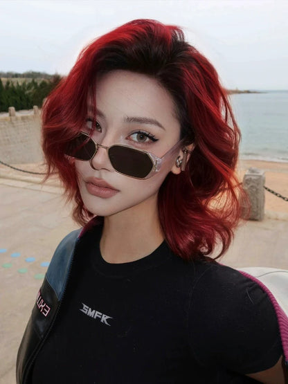 American Black Fitted Short Sleeve Tee Summer Stretch Cotton 40s Tight Crop Top