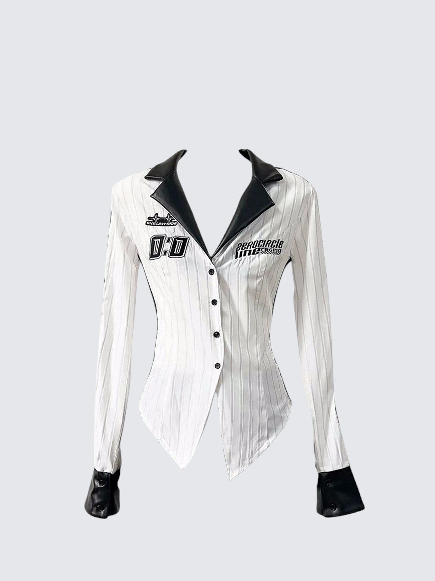 Striped Splice Shirt Women