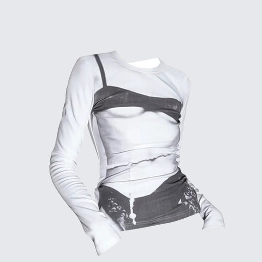 American Edgy Long Sleeve Y2K T-Shirt