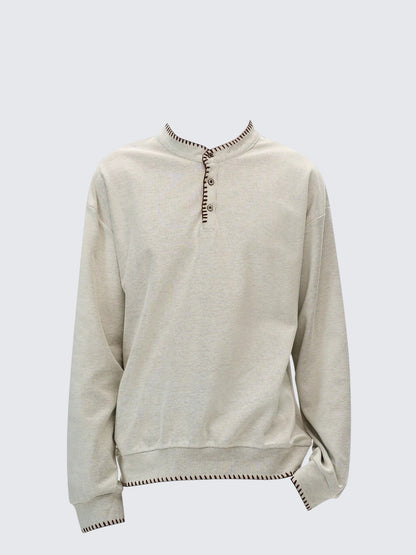 Old Money Henley Knit Sweater