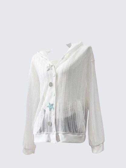 Euro Style Lace Knit Hoodie