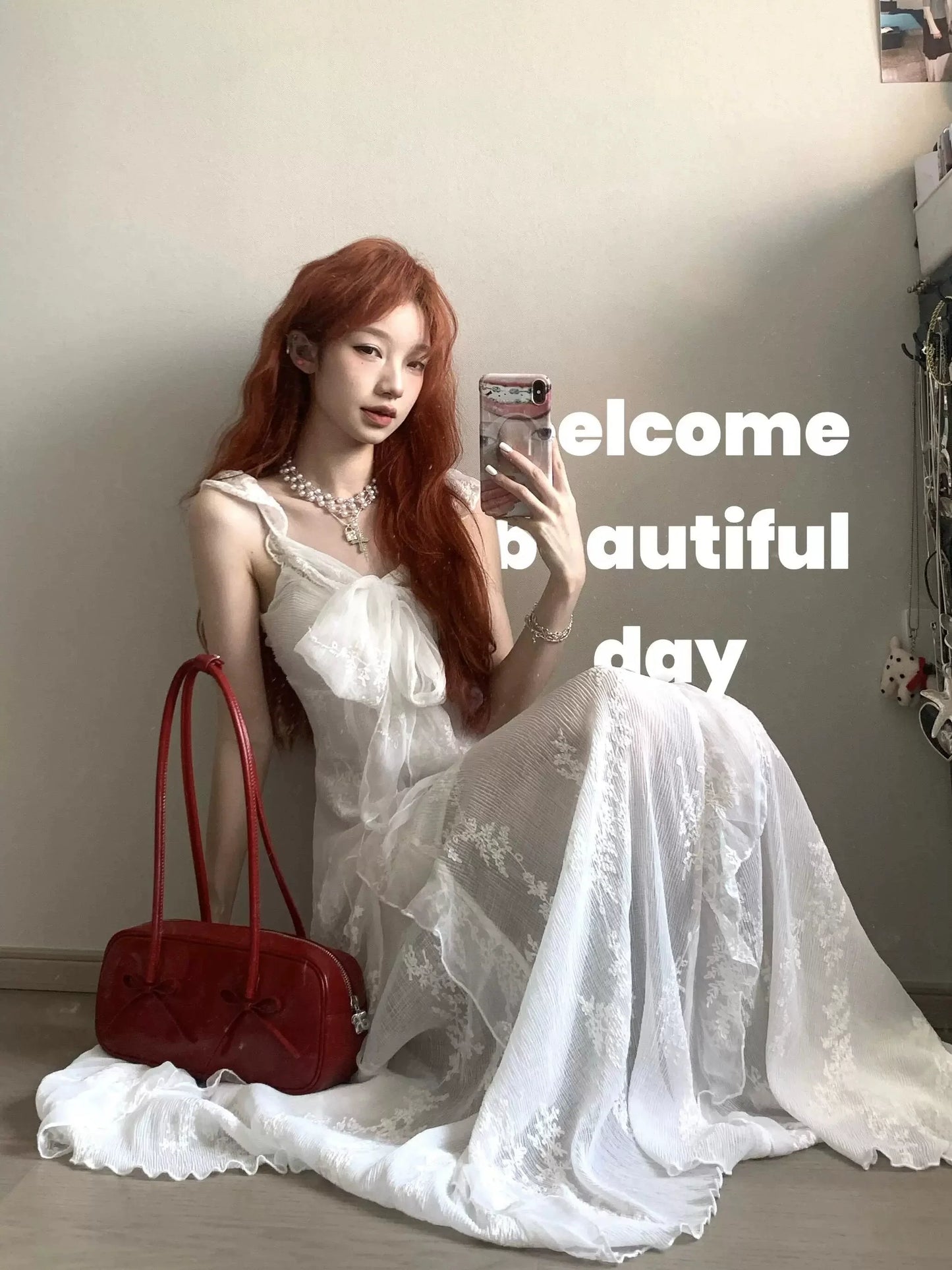 French-Inspired White Sheer Tulle Camisole Maxi Dress