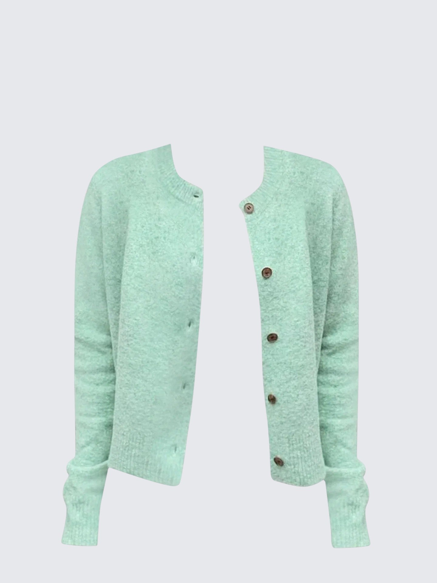 Iridescent Green Knit Cardigan