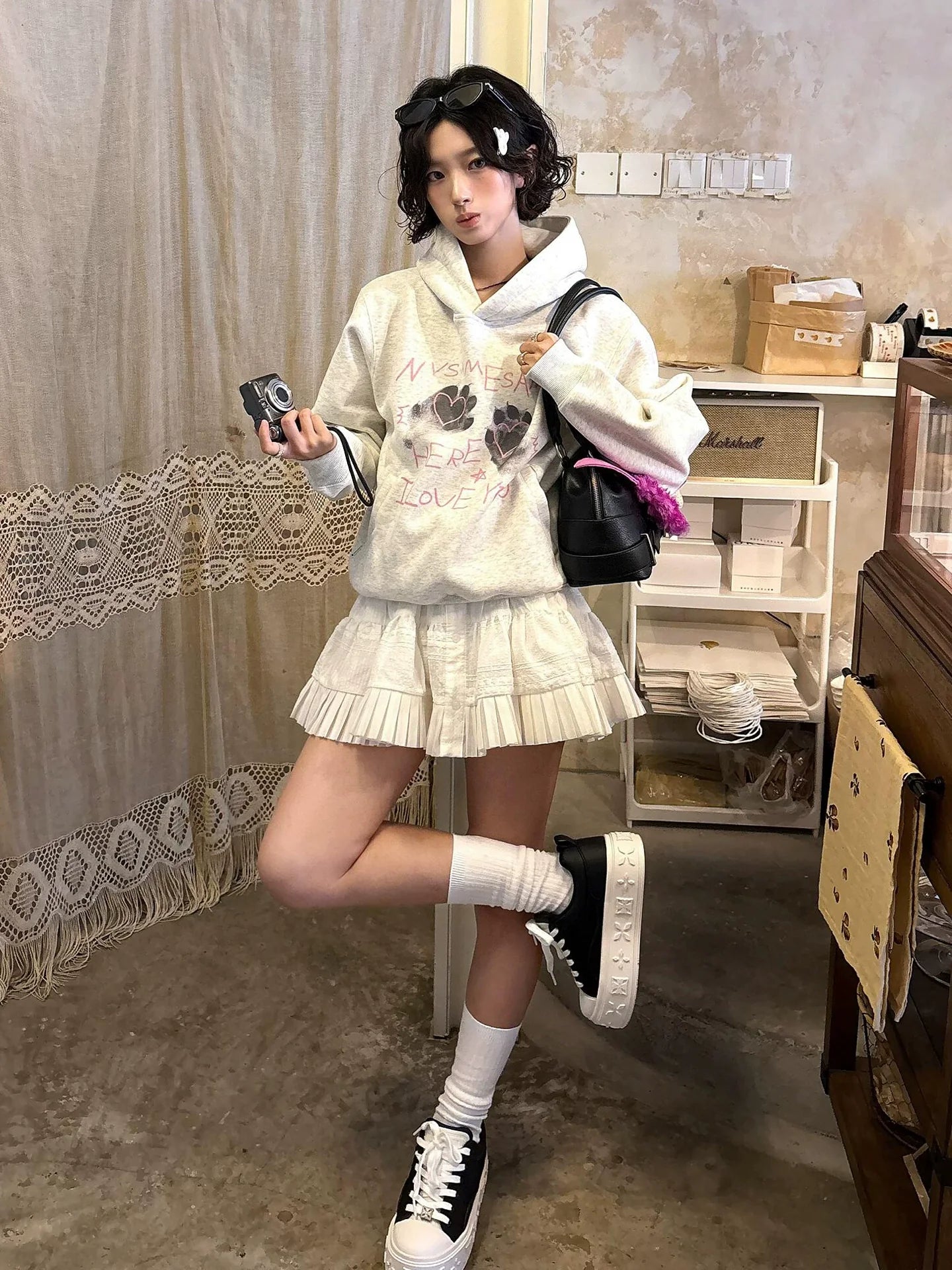 Retro Heavyweight Cat Paw Hoodie