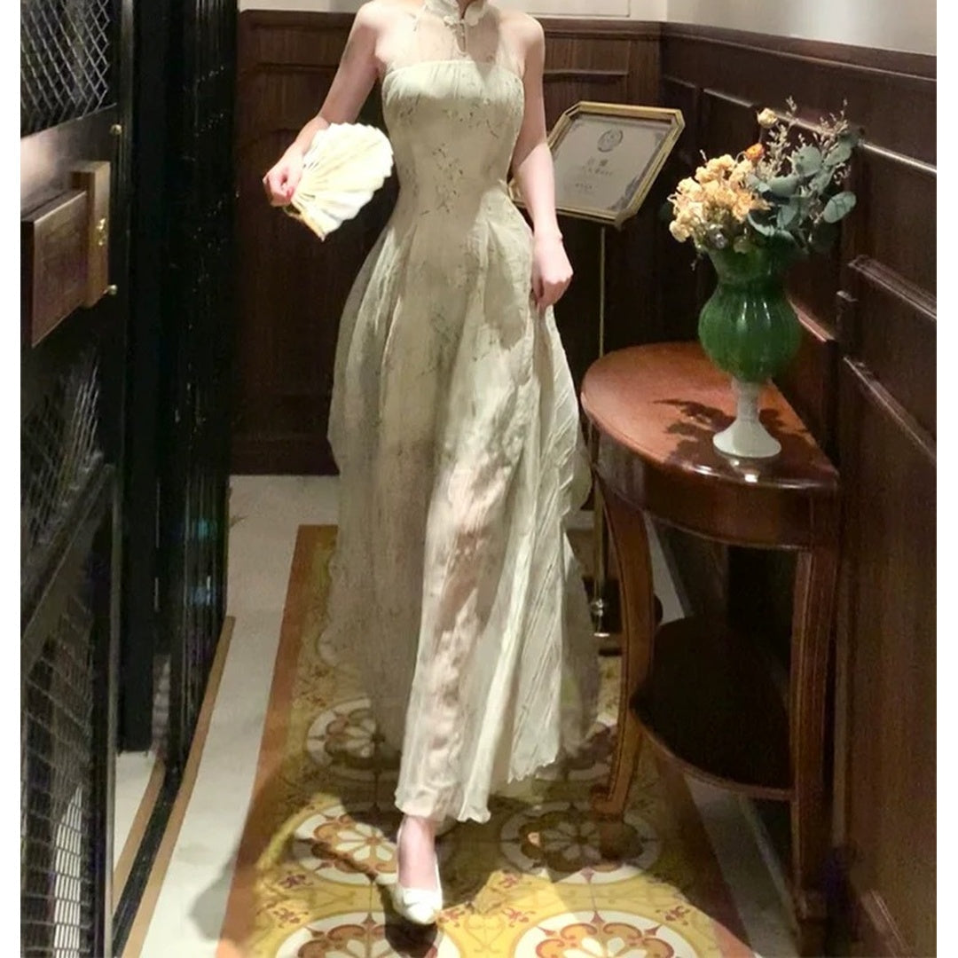 Ink Wash Chinese Style Summer Gown Dress