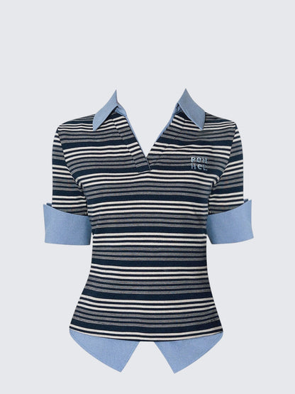 Nerdy Stripe Polo Tee