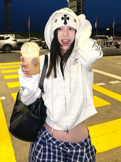 American Gothic Cropped Hoodie