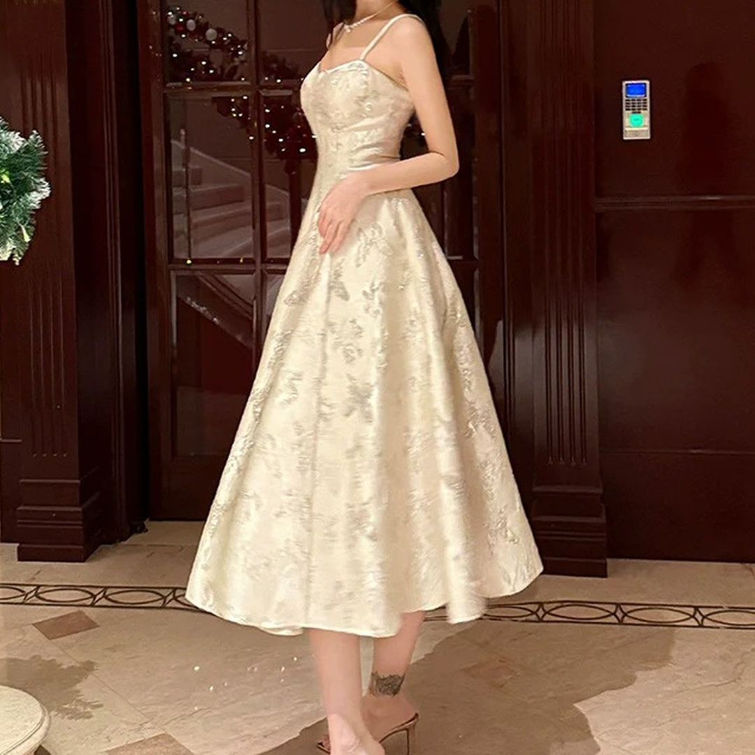 French Embroidered Butterfly Luxury Mini Gown Dress