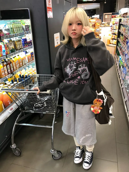 American Grey Paw Hoodie