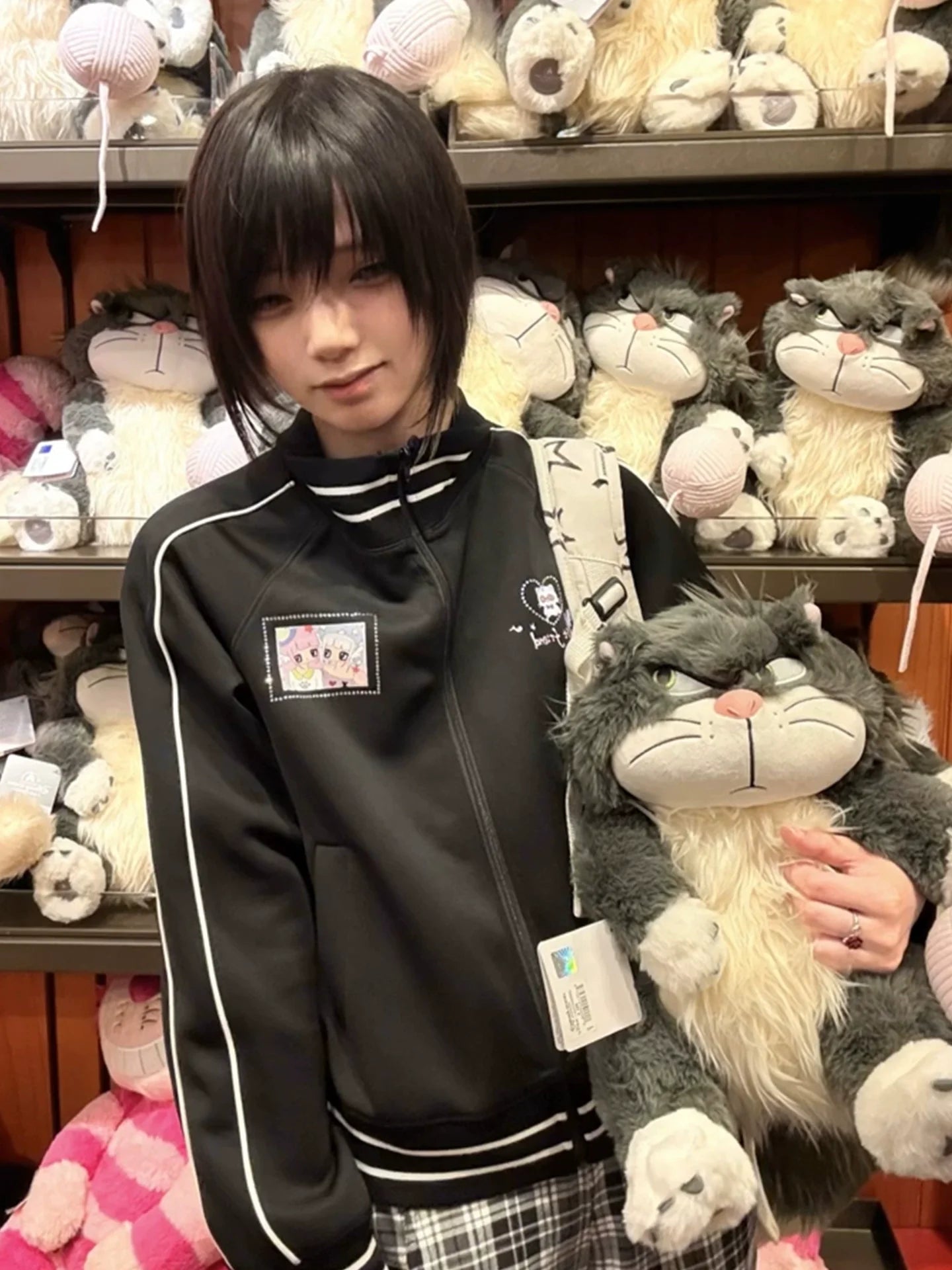 Vintage Sport Zip-Up Jacket for Autumn Winter