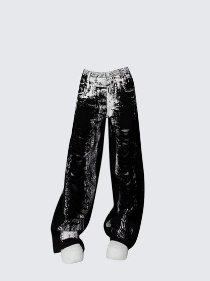 Vintage Distressed Dye Jeans