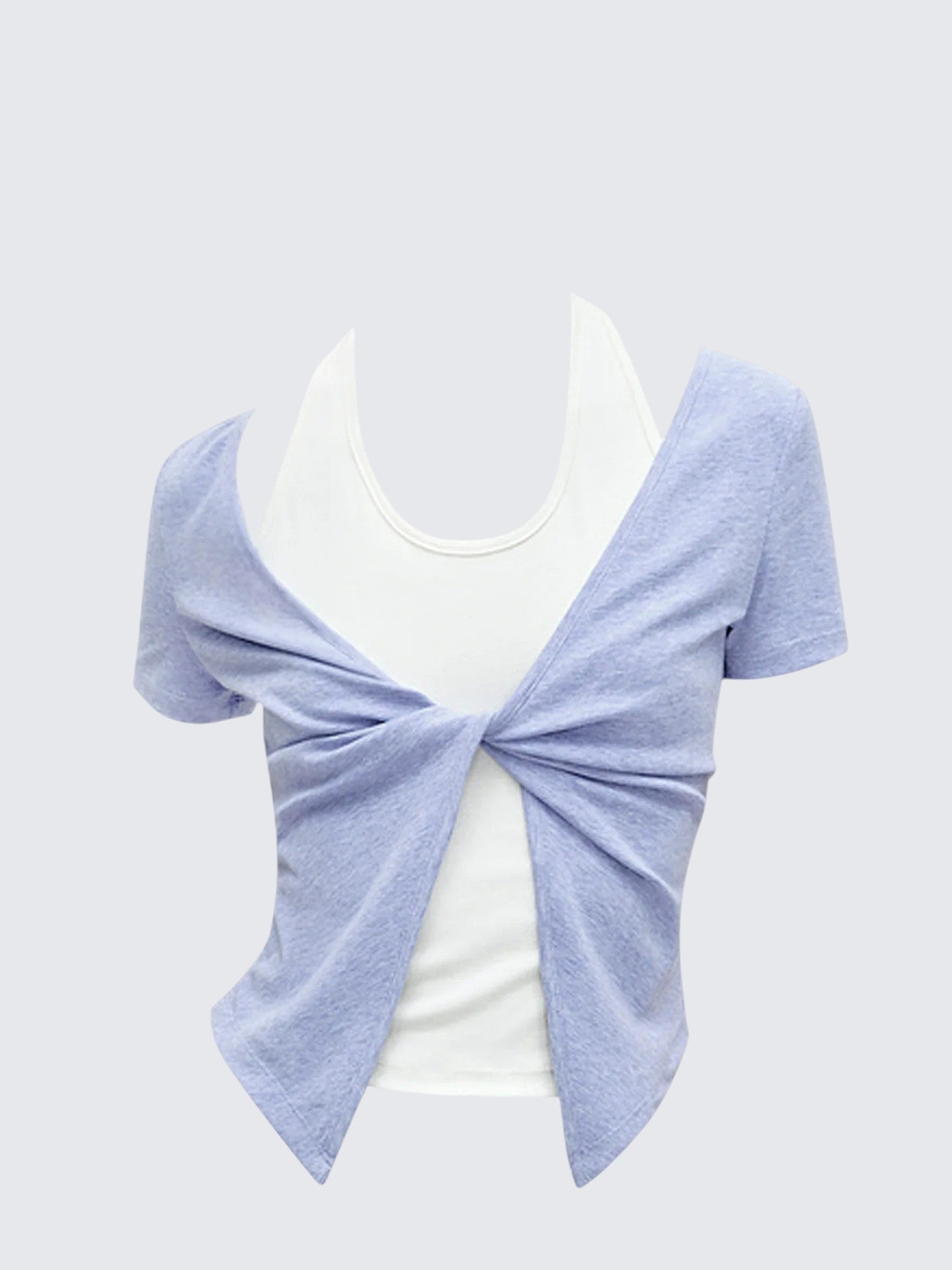 Twisted Halter Faux Layered Top