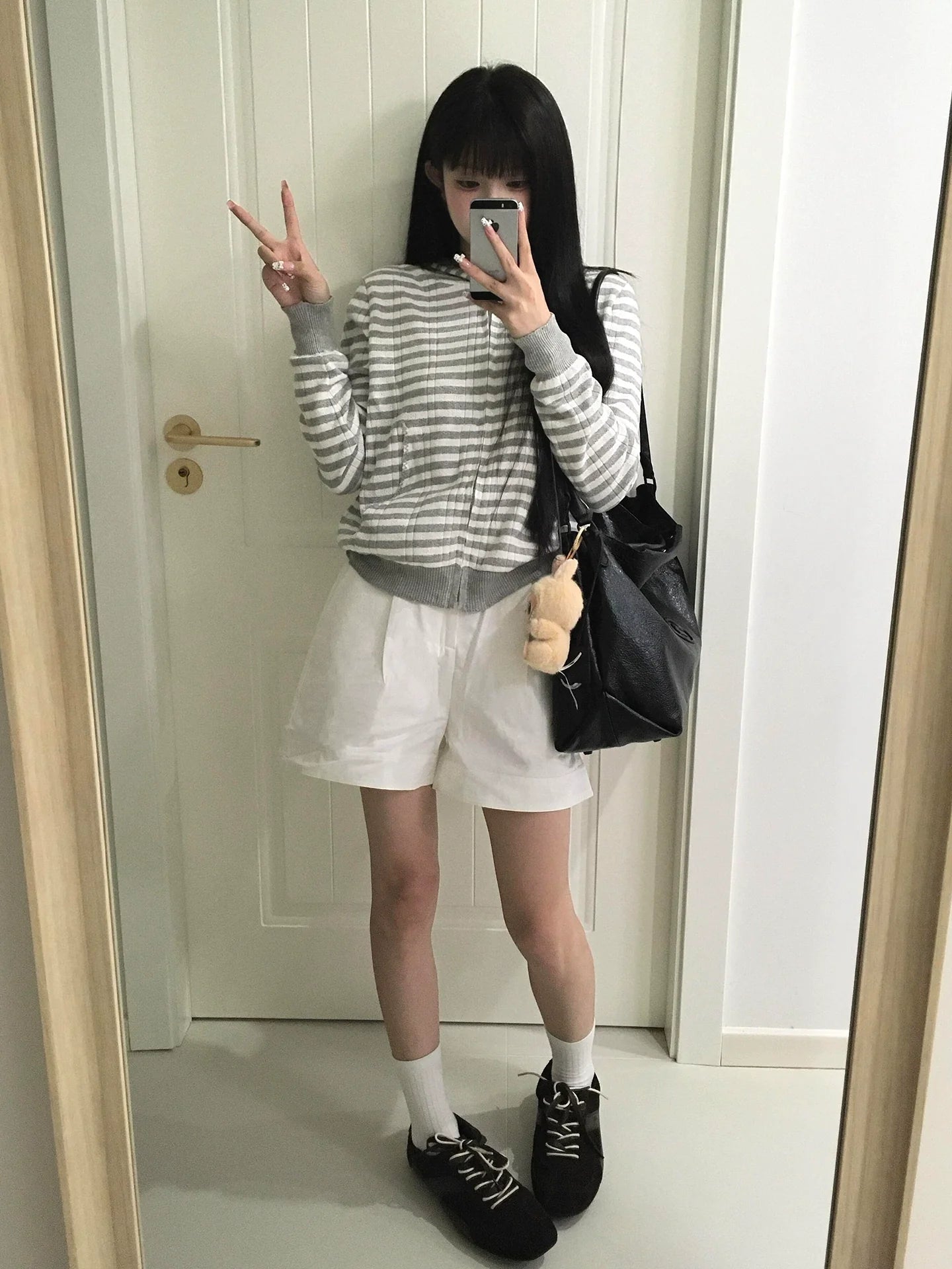 Korean Stripe Knitted Cardigan