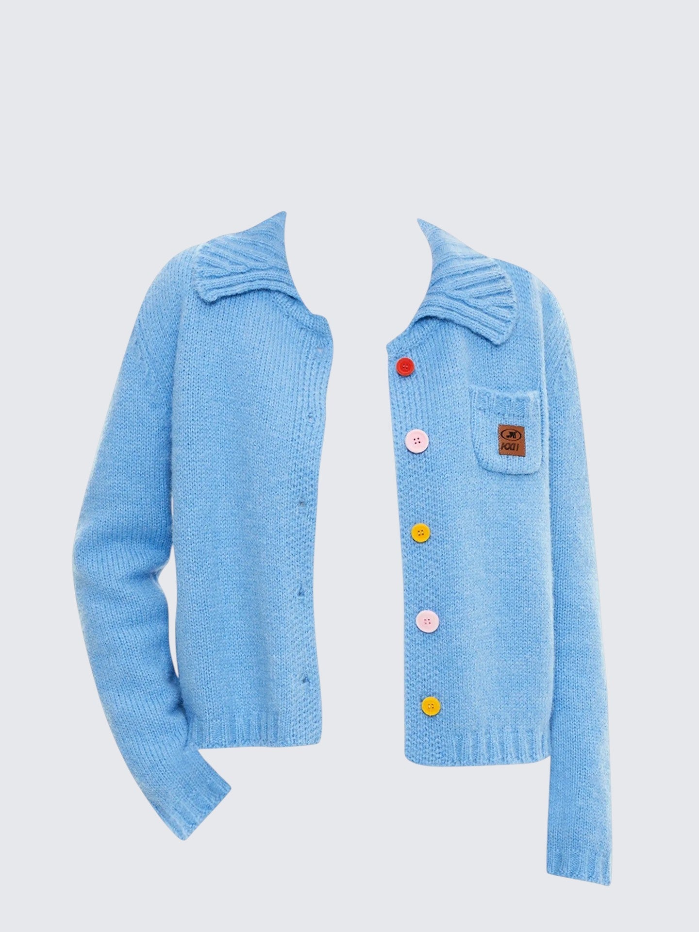 Color Button Knit Cardigan Women