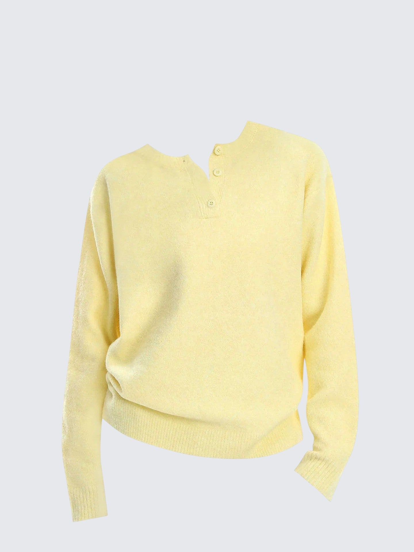 Dopamine Yellow Buttoned Pullover