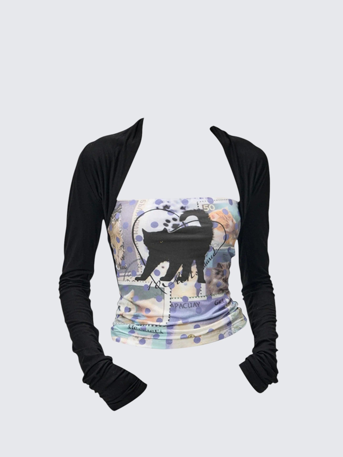 Layered Tube Knit Long Sleeve T-shirt Women