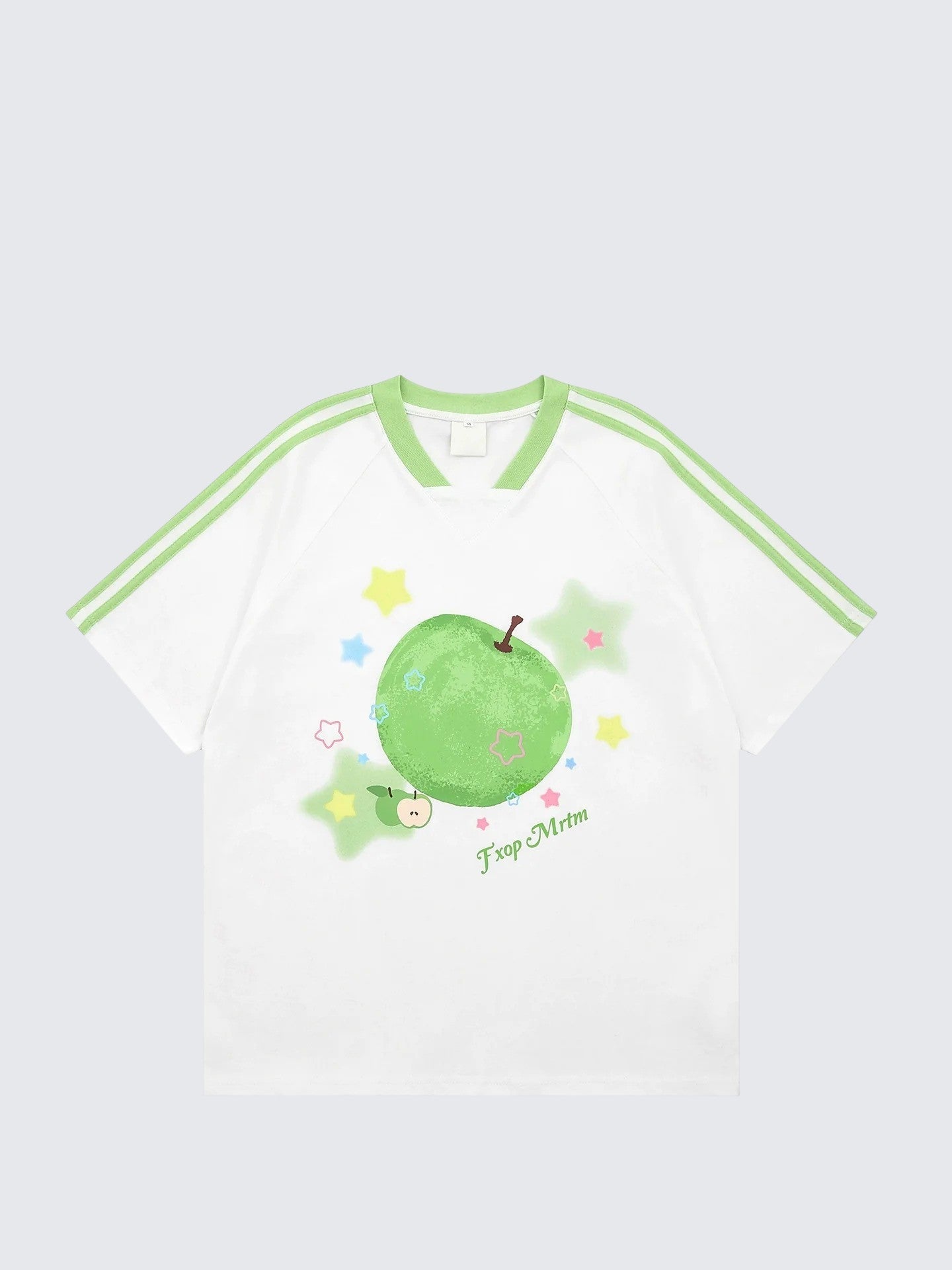 Green Apple V-Neck Tee