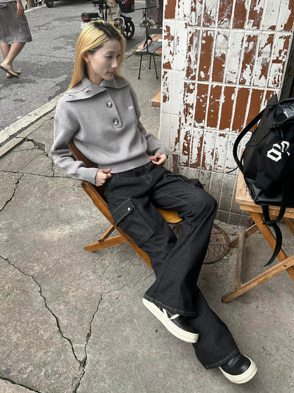 Relaxed High Neck Sweater