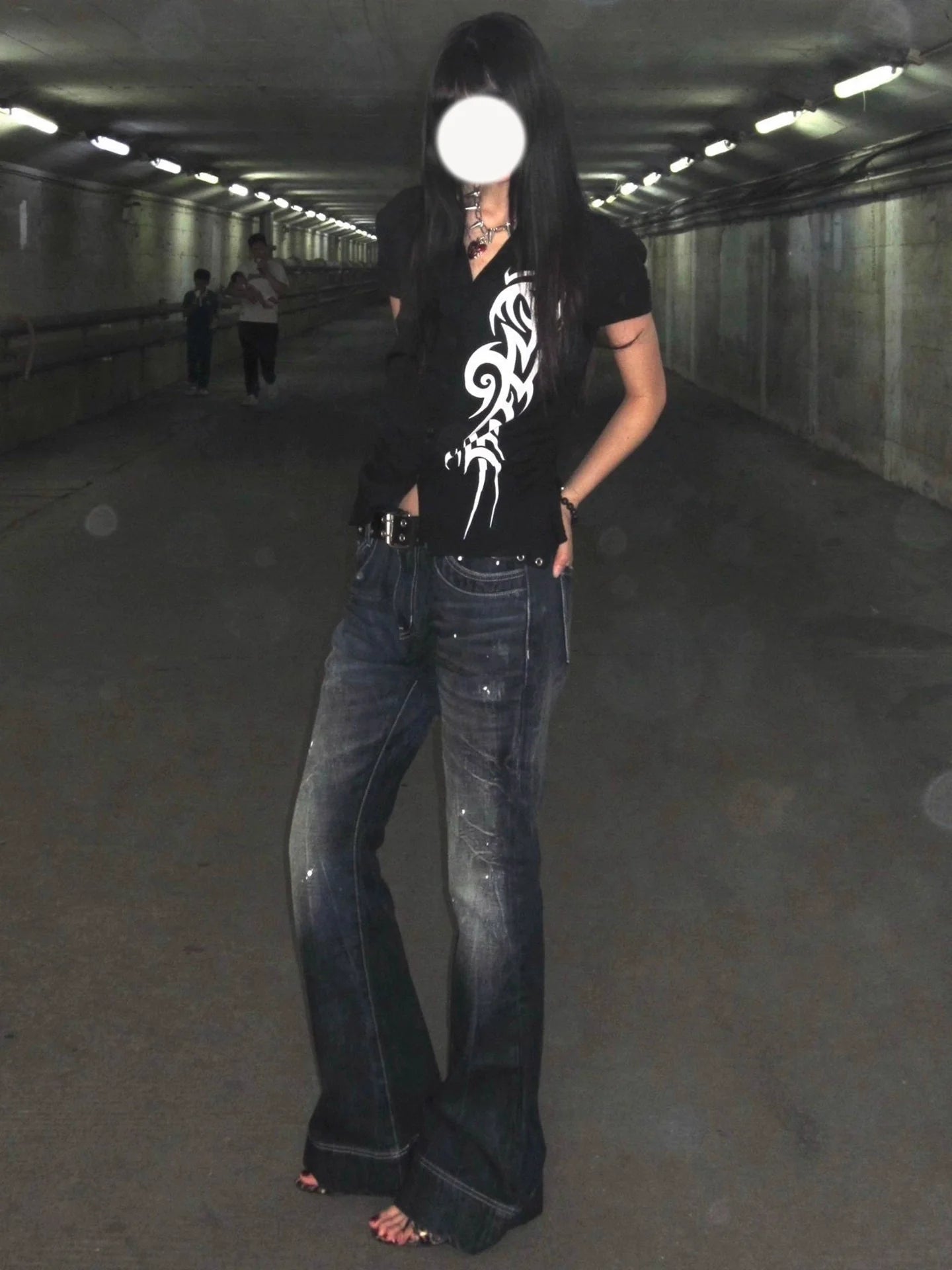 Black Waist Short Shirt