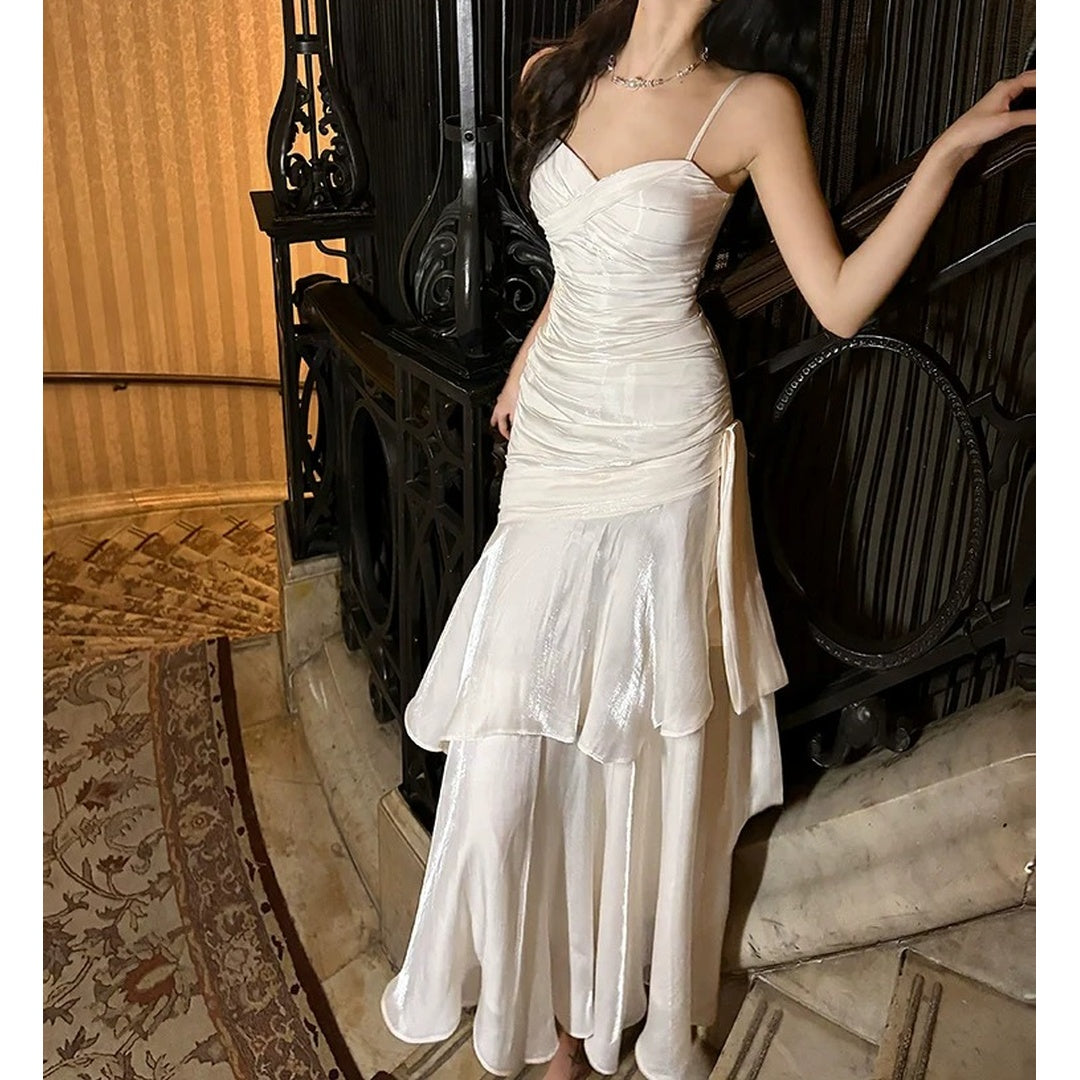 Mermaid Ruffle High-End Halter Gown Dress