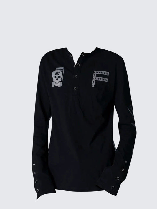 Street Henley Cotton Long Sleeve