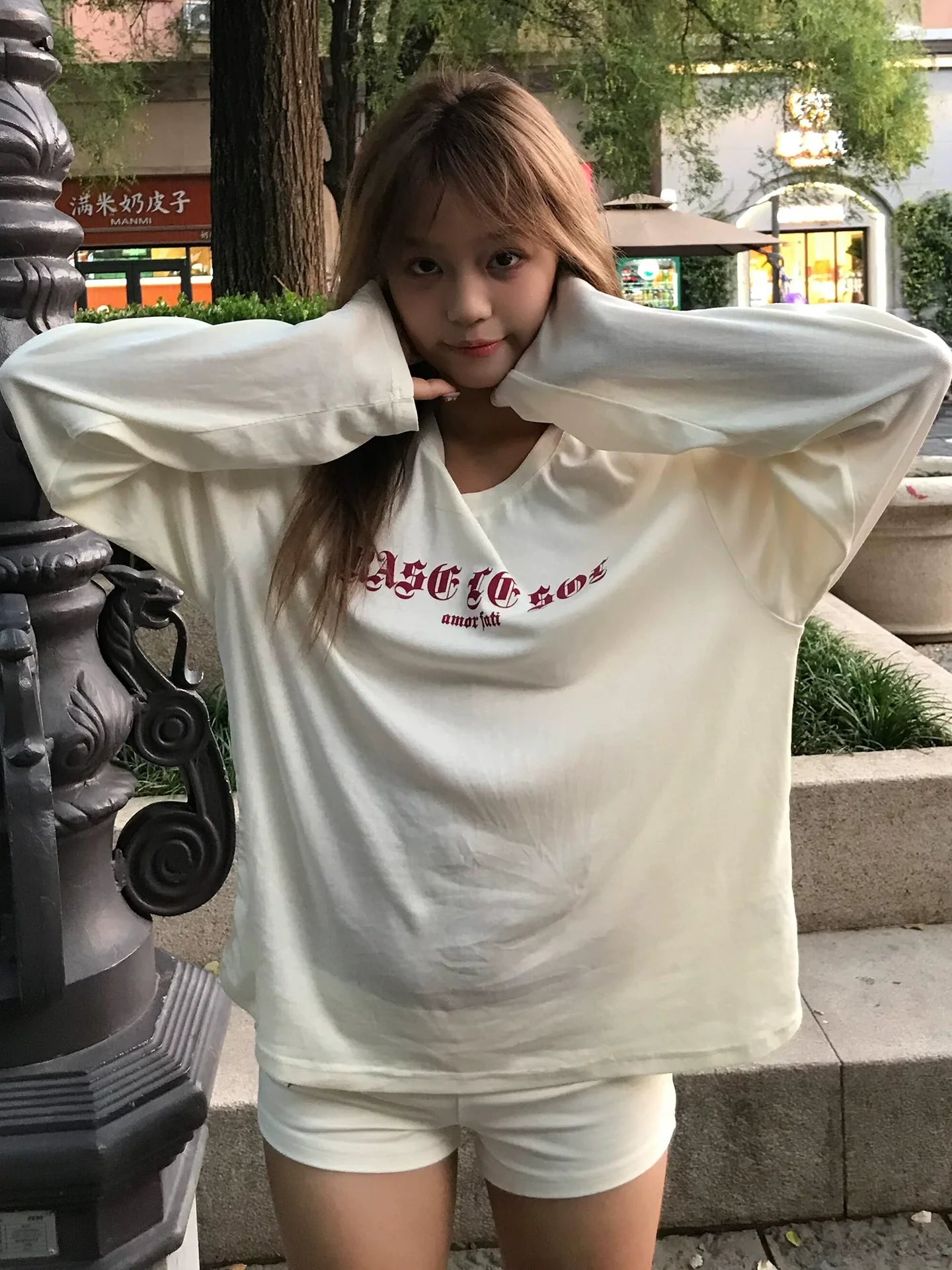 Retro Long Sleeve Loose Casual Top Y2K Streetwear