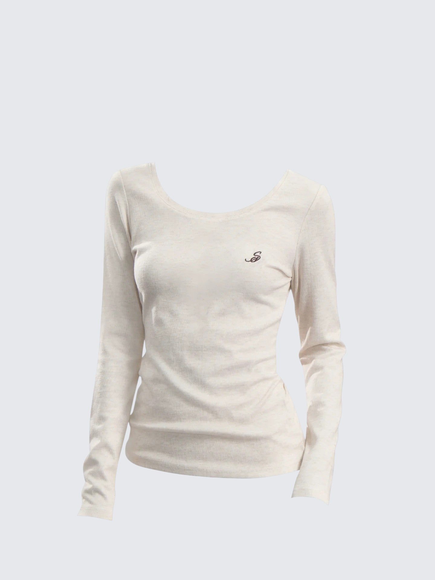 Fitted Retro Long Sleeve Tee Women