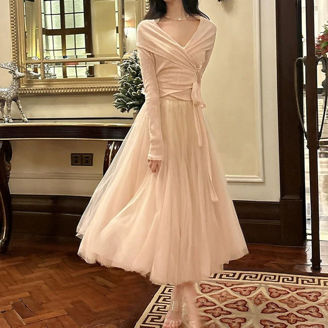 Luxury Ballet Princess Wool Knit Gown Dress