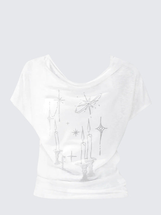 Off Shoulder Slim Tee