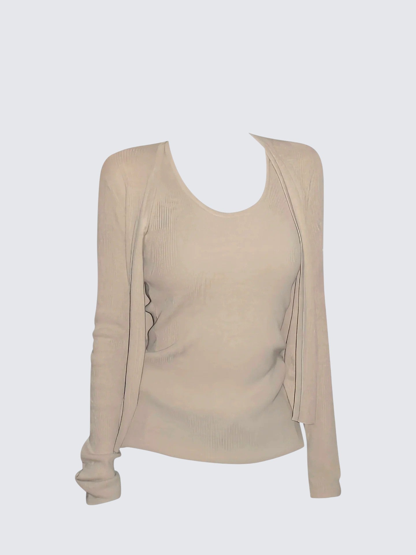 Linen Two-Piece Cardigan and Tank Top Set Women