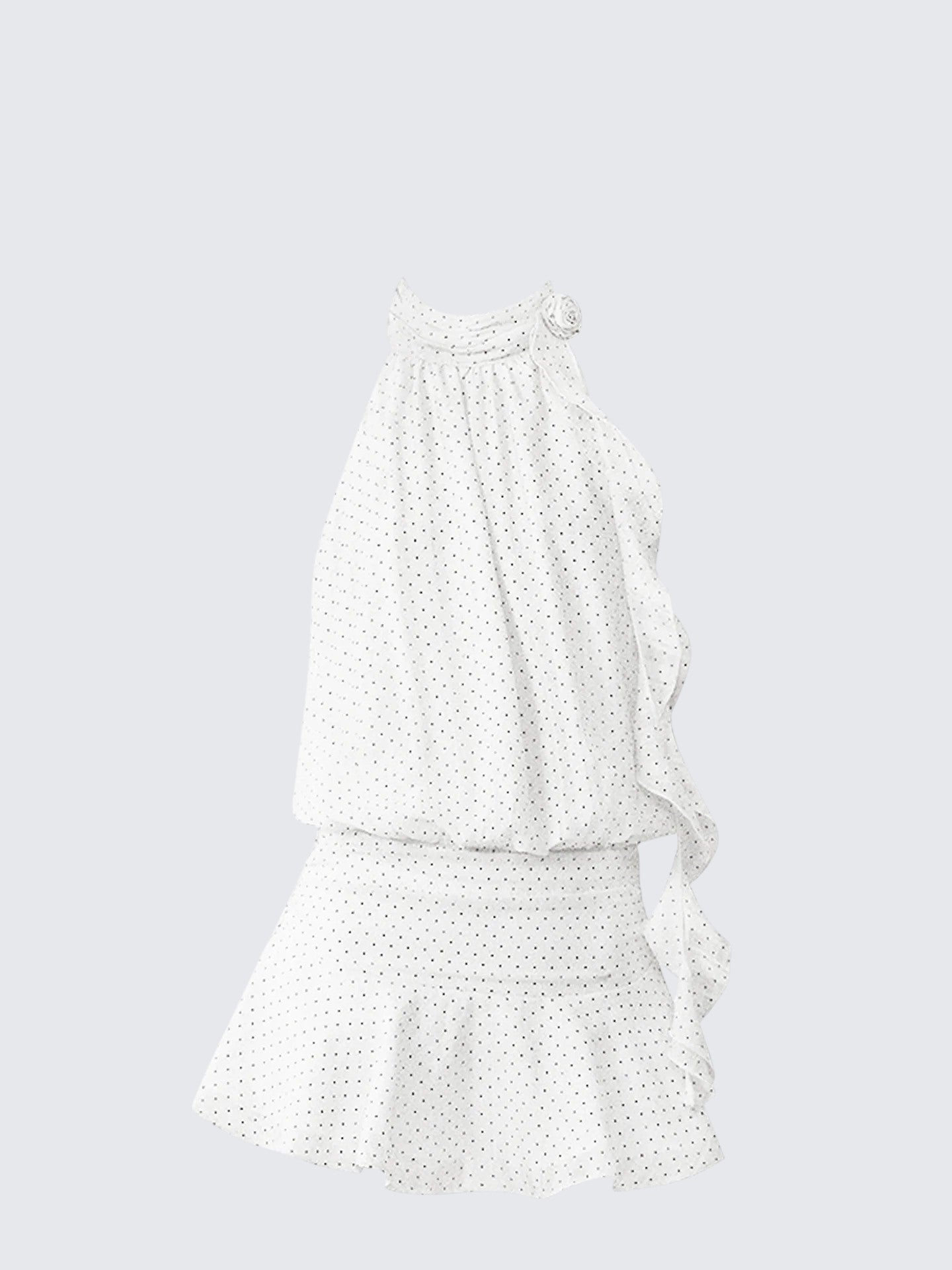 French Halterneck Polka Dot Dress