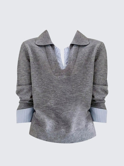 Layered Colorblock Sweater Women
