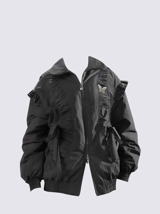 Grey Padded Jacket Women