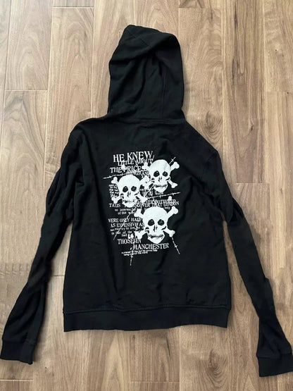 Unicorn Punk Hoodie Jacket Subculture Rock Punk Y2K Shibuya Girl Japanese Brand Retro Autumn/Winter Zipper Jacket